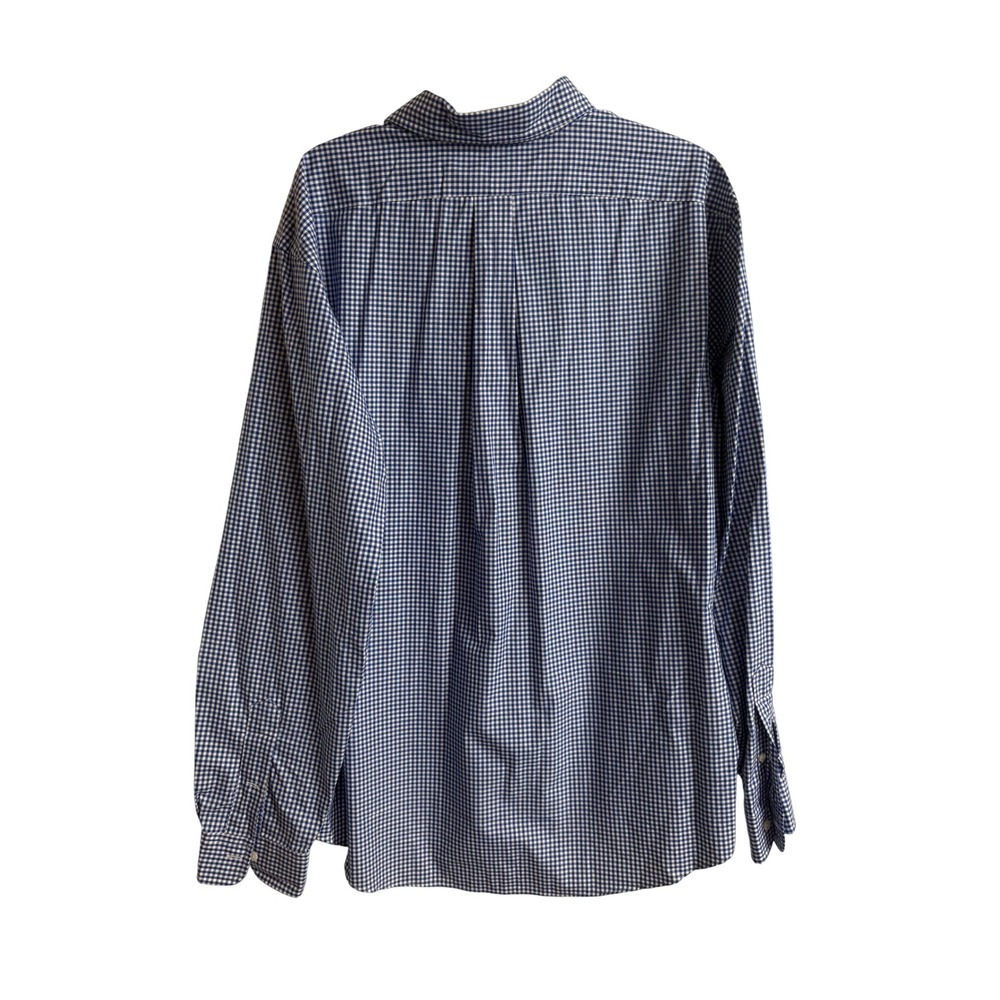 Ralph Lauren Mens XXL Custom Fit Gingham Button Down Shirt Blue White Preppy - Picture 2 of 10